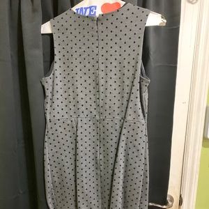 Gray polka dot dress